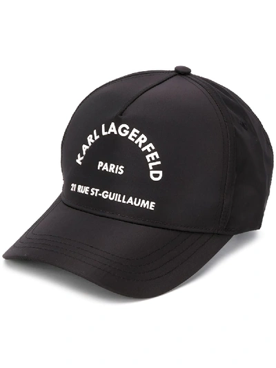 Shop Karl Lagerfeld Rue St-guillaume Cap In Black