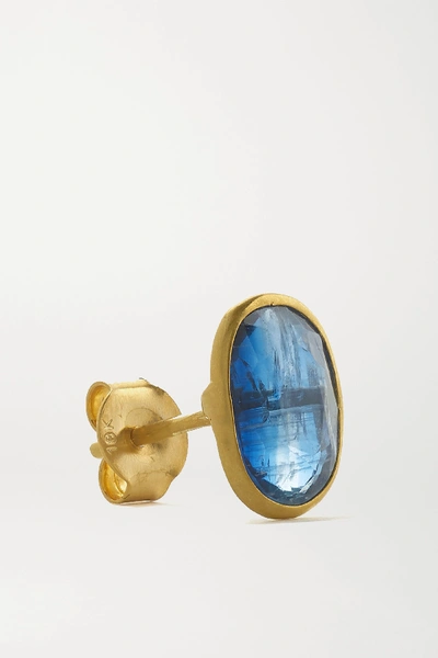 Shop Pippa Small 18-karat Gold Kyanite Earrings