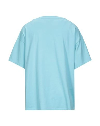 Shop Facetasm T-shirts In Sky Blue