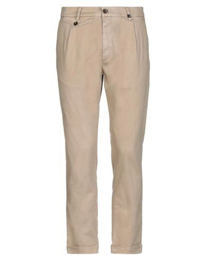 Shop Myths Man Pants Beige Size 36 Cotton, Elastane