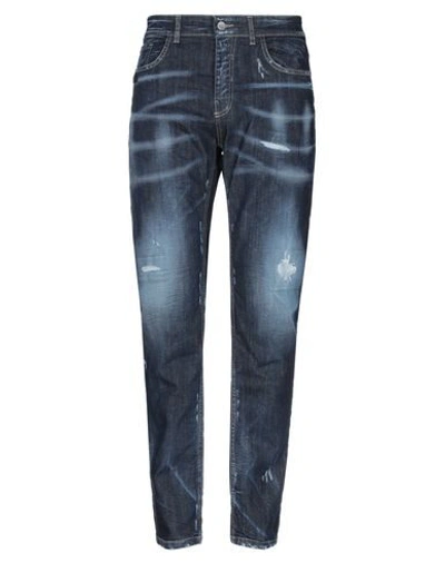 Shop Frankie Morello Man Jeans Blue Size 29 Cotton, Elastane