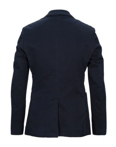 Shop Dondup Man Suit Jacket Midnight Blue Size 38 Cotton, Polyester, Elastane