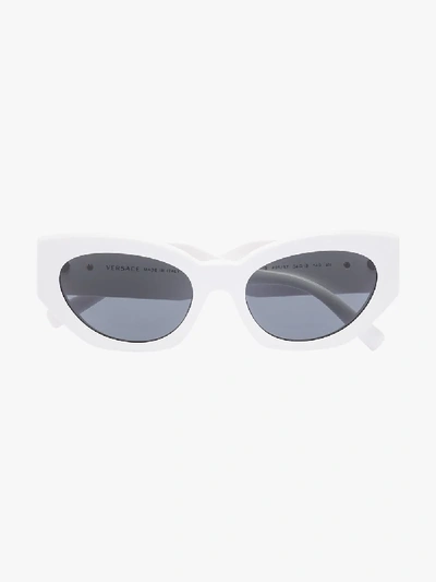 Shop Versace White Cat Eye Sunglasses