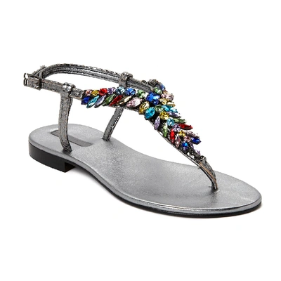 Shop Emanuela Caruso Handmade Flat Flip Flops In Multicolor