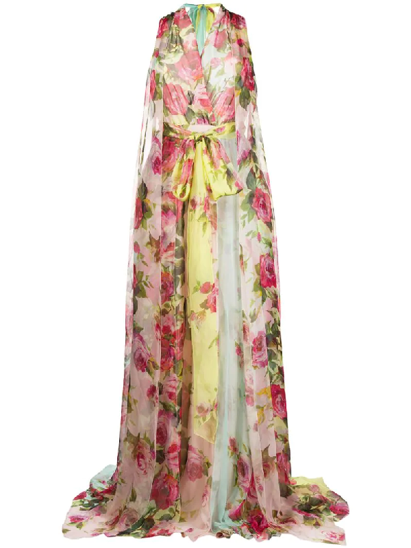 floral floor length gown