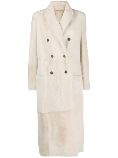 Shop Brunello Cucinelli Double-breasted Coat In White