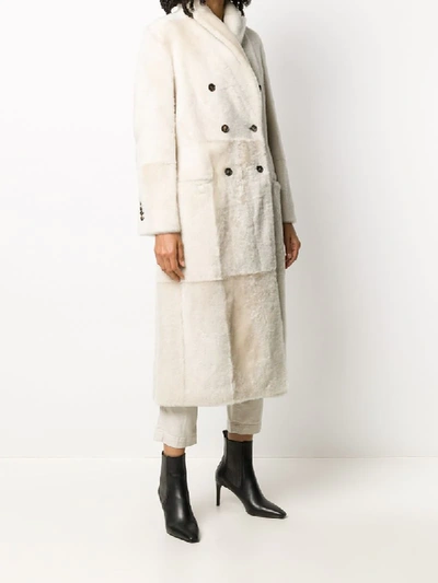 Shop Brunello Cucinelli Double-breasted Coat In White