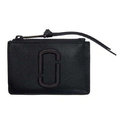 Shop Marc Jacobs Black Small Snapshot Top Zip Card Holder In 001 Black