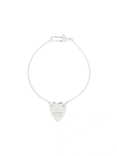 Shop Gucci Sterling Silver Charm Bracelet