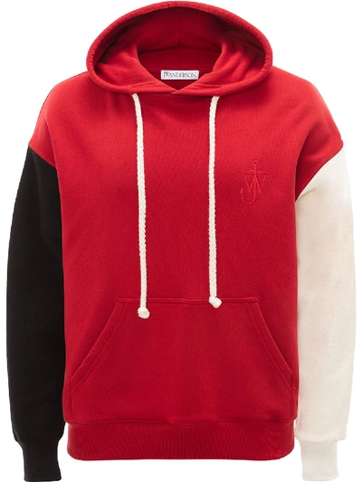 Shop Jw Anderson Inside-out Sleeve Hoodie In Red