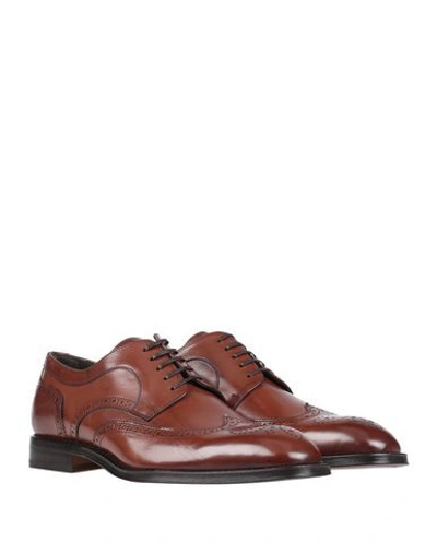 Sergio Rossi Lace-up Shoes In Brown