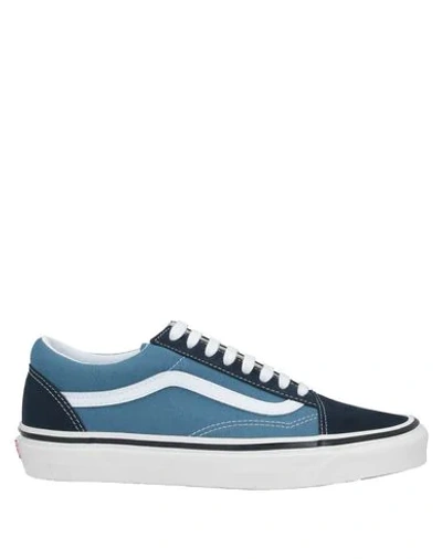 Shop Vans Man Sneakers Slate Blue Size 11.5 Textile Fibers, Soft Leather