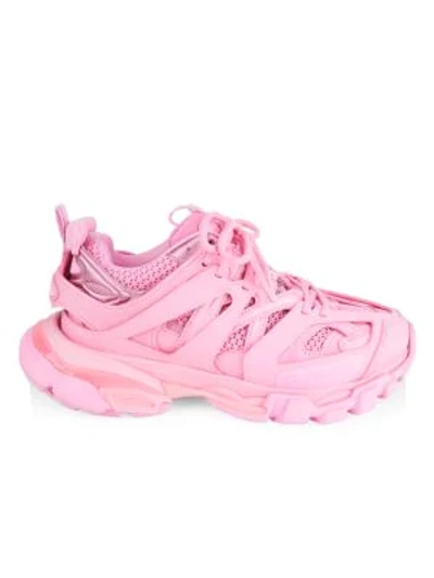 Shop Balenciaga Tech Track Sneakers In Pink