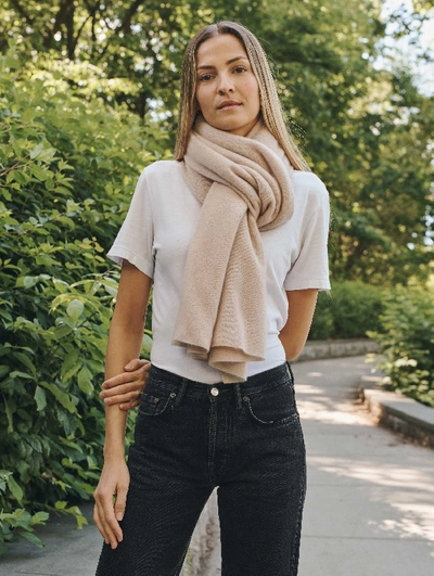 White + Warren Mini Cashmere Travel Wrap In Jute Heather | ModeSens