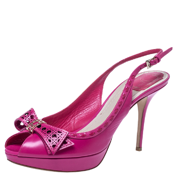 dior slingback pink