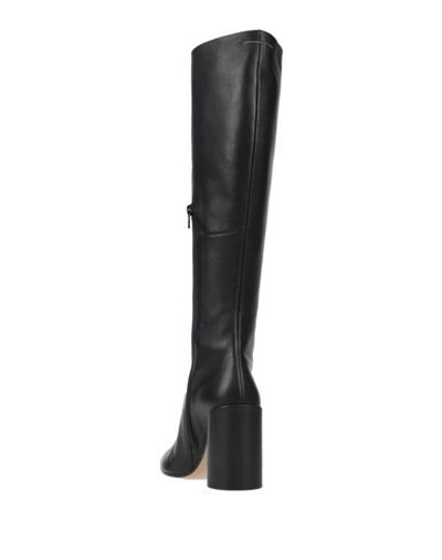 Shop Mm6 Maison Margiela Knee Boots In Black