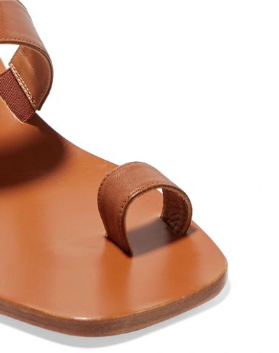Shop Loq Toe Strap Sandals In Tan