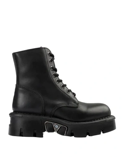 Shop New Rock Ankle Boots In Black