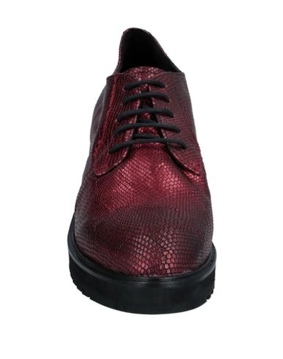 Shop Crime London Laced Shoes In Maroon