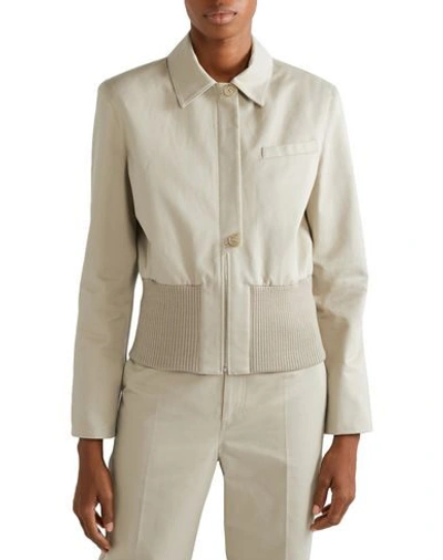 Shop Commission Woman Jacket Grey Size 6 Cotton, Acrylic, Polyester, Elastane