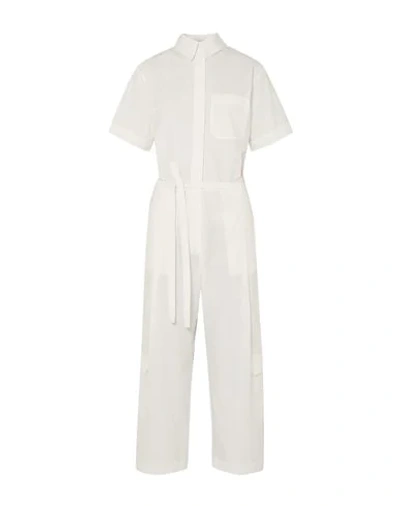 Shop Deveaux Woman Jumpsuit White Size 6 Nylon, Cotton