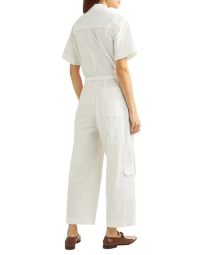 Deveaux Woman Jumpsuit White Size 6 Nylon, Cotton In White