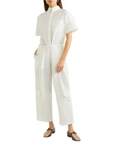 Shop Deveaux Woman Jumpsuit White Size 6 Nylon, Cotton