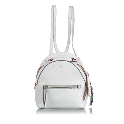 Shop Fendi Mini By The Way Backpack In White