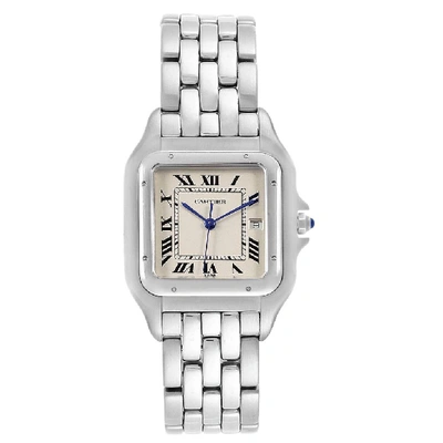 Shop Cartier Panthere Jumbo Stainless Steel Mens Watch W25032p5 In Not Applicable