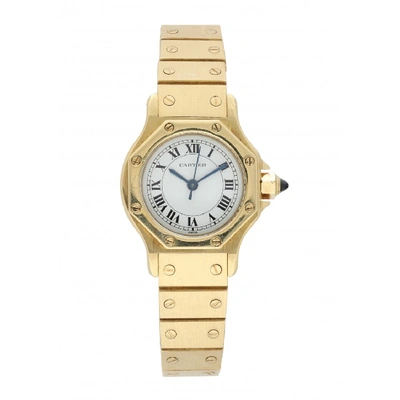 Shop Cartier Santos 18k Yellow Gold Ladies Watch In Not Applicable