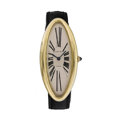Shop Cartier Baignoire Allongee W1507451 Yellow Gold Rare Ladies Watch In Not Applicable