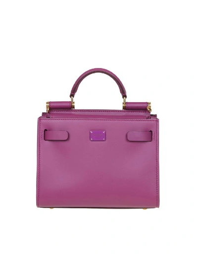 Shop Dolce & Gabbana Purple Leather Handbag