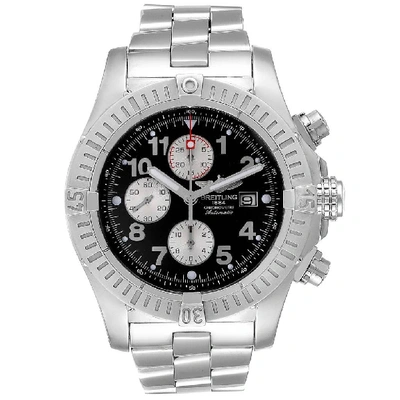 Shop Breitling Aeromarine Super Avenger Black Dial Mens Watch A13370 In Not Applicable