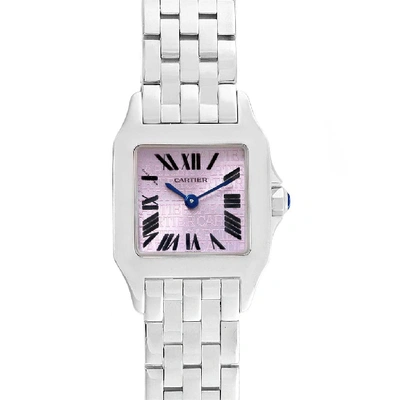 Shop Cartier Santos Demoiselle Purple Lacquered Dial Ladies Watch W2510002 In Not Applicable
