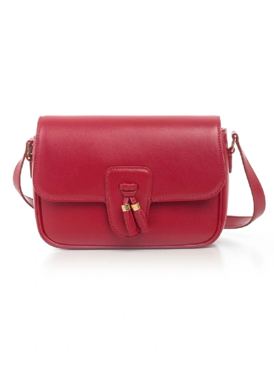 Shop Celine Teen Tassels Bag Medium In Red
