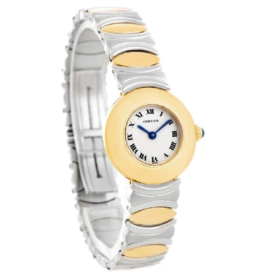Shop Cartier Colisee Casque D'or Ladies Stainless Steel 18k Yellow Gold Watch In Not Applicable