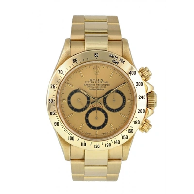 Shop Rolex Zenith Daytona 16528 Inverted 6 Yellow Gold Mens Watch In Not Applicable