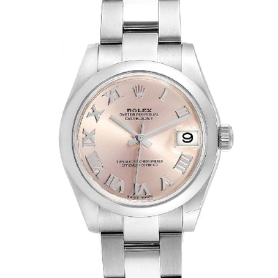 Shop Rolex Midsize Datejust Rose Dial Steel Ladies Watch 178240 Box Card In Not Applicable