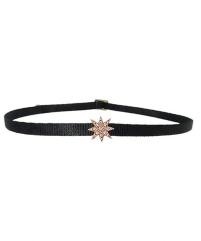 Shop Shay Mini Starburst Women Black And Gold Choker Necklace In Not Applicable
