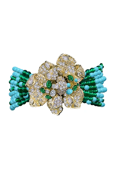 Shop Anabela Chan Emerald Turquoise Bloomingdale Bracelet In Not Applicable