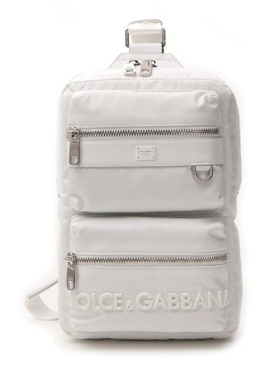 Shop Dolce & Gabbana White Nylon Backpack