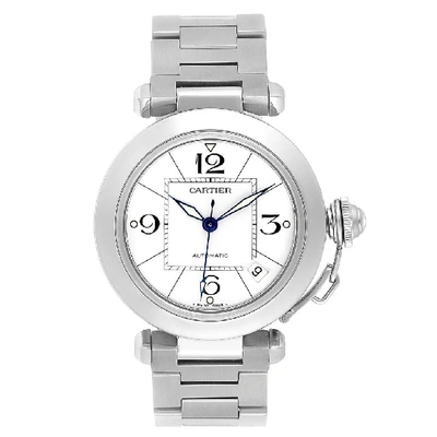 Shop Cartier Pasha C 35 White Dial Stainless Steel Unisex Watch W31074m7 In Not Applicable