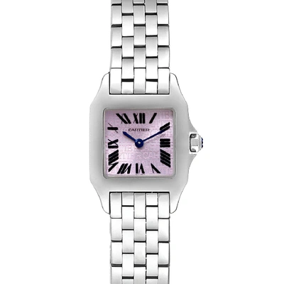 Shop Cartier Santos Demoiselle Purple Dial Small Ladies Watch W2510002 In Not Applicable