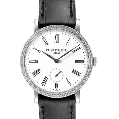 Shop Patek Philippe Calatrava 31mm White Gold Ladies Watch 7119 Box Papers In Not Applicable