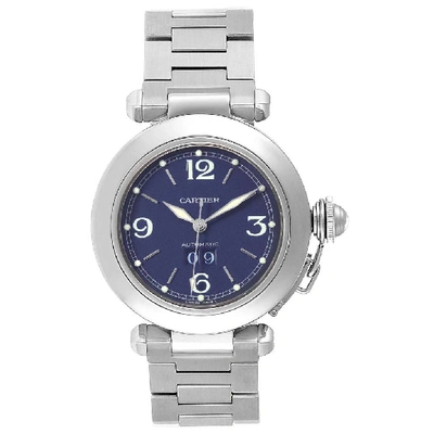 Shop Cartier Pasha C 35 Blue Dial Automatic Steel Mens Watch W31047m7 In Not Applicable