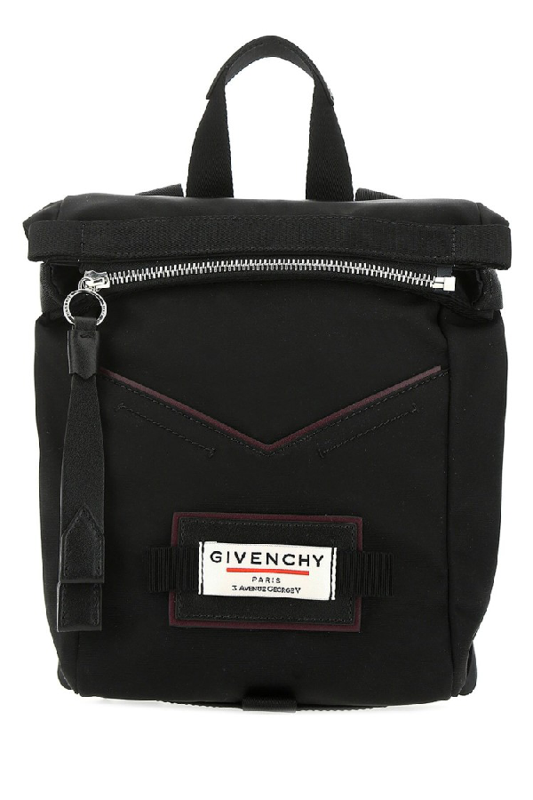 mini black nylon backpack