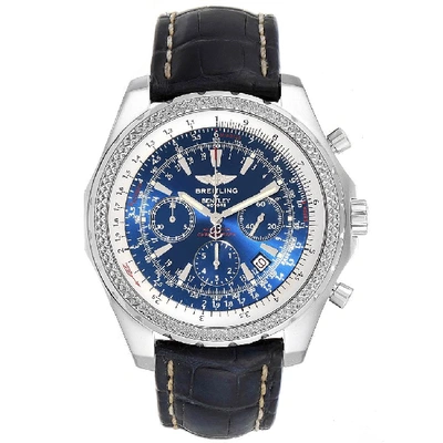 Shop Breitling Bentley Motors Blue Dial Chronograph Watch A25362 Box In Not Applicable