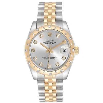 Shop Rolex Datejust Midsize Steel Yellow Gold Diamond Ladies Watch 178343 In Not Applicable