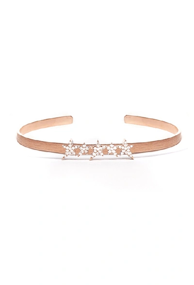 Shop Diane Kordas Gold Cosmos Bracelet With Row Of Diamond Stars In Not Applicable