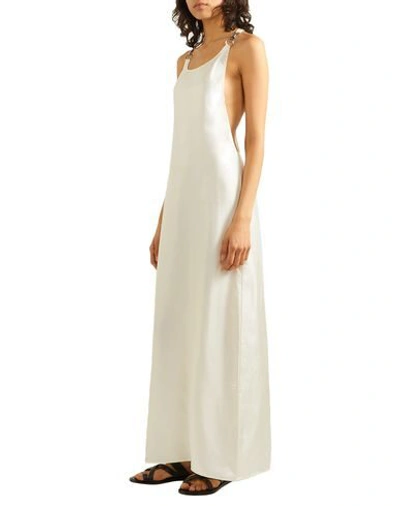 Shop Rudi Gernreich Woman Maxi Dress Ivory Size L Silk In White
